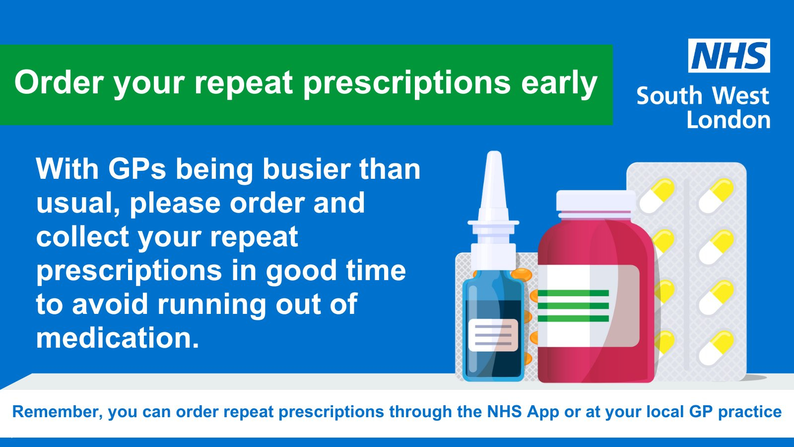 Directions for ordering prescriptions in Jan 2023