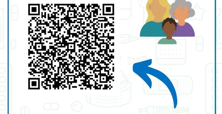 Poster for the Kingston pharmaceutical needs assessment with QR code