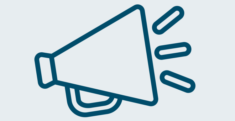 a megaphone in healthwatch colours