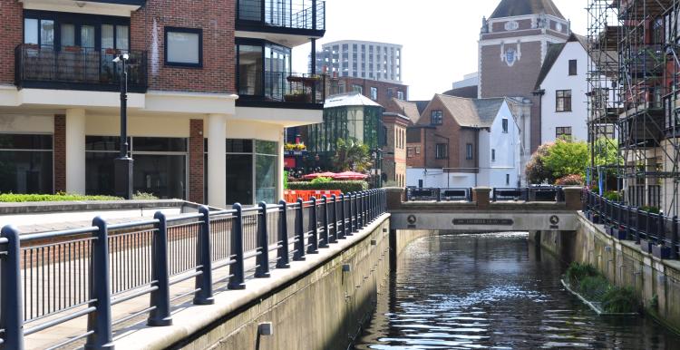 A photo of Kingston showing the river