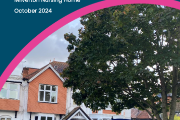 An image of the cover of an Enter & View report for Milverton Nursing Home with a photo of the nursing home