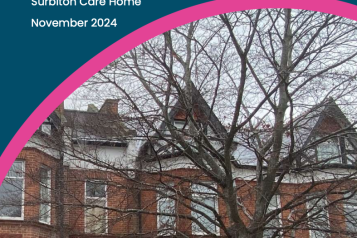 The front page of a report titled 'Enter & View Report: Surbiton Care Home, November 2024'