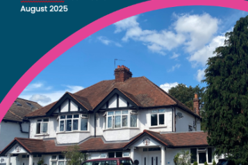 The front cover of the Medihands Healthcare Enter and View report by Healthwatch Kingston upon Thames. The photo on the cover shows a suburban looking house. 