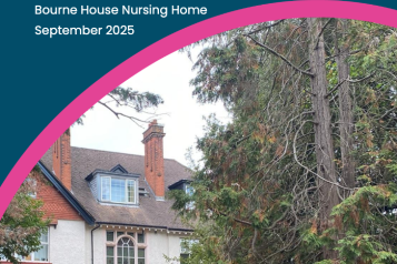 The front cover of the Enter & View report for Bourne House Nursing home