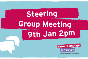 Image with speech bubbles and 'Steering Group Meeting 9th Jan 2pm' 
