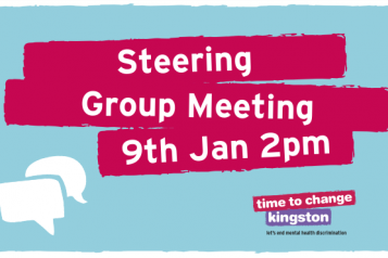 Image with speech bubbles and 'Steering Group Meeting 9th Jan 2pm'