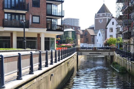 A photo of Kingston showing the river