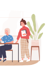 cartoon images of people with physical impairments