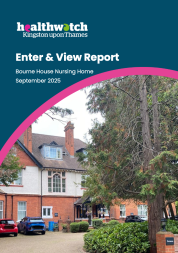The front cover of the Enter & View report for Bourne House Nursing home